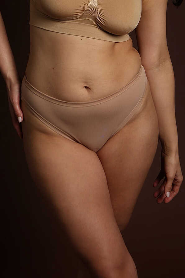 3-PACK BASIC WOMAN ELASTIC COTTON HIGH WAIST BIKINI KNICKERS PLAIN