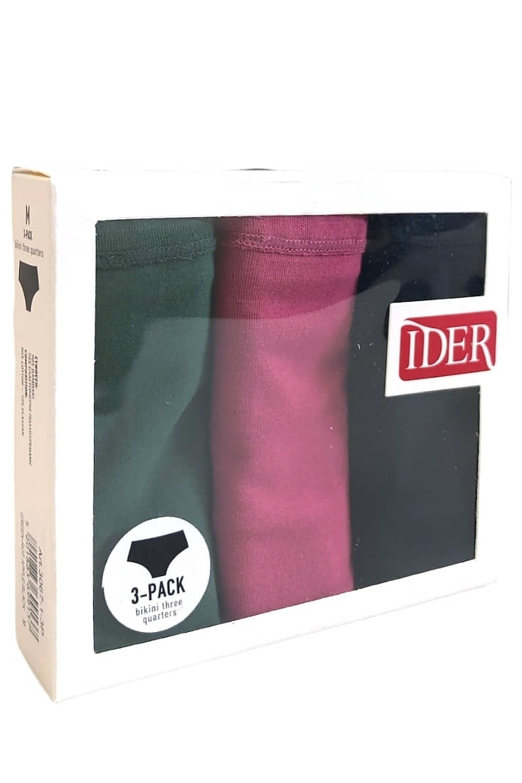 3-PACK ΓΥΝΑΙΚΕΙΟ 3/4 BIKINI ΣΛΙΠ ΒΑΜΒΑΚΕΡΟ ΜΟΝΟΧΡΩΜΟ ΣΕ ΧΡΩΜΑΤΑ ΜΟΔΑΣ