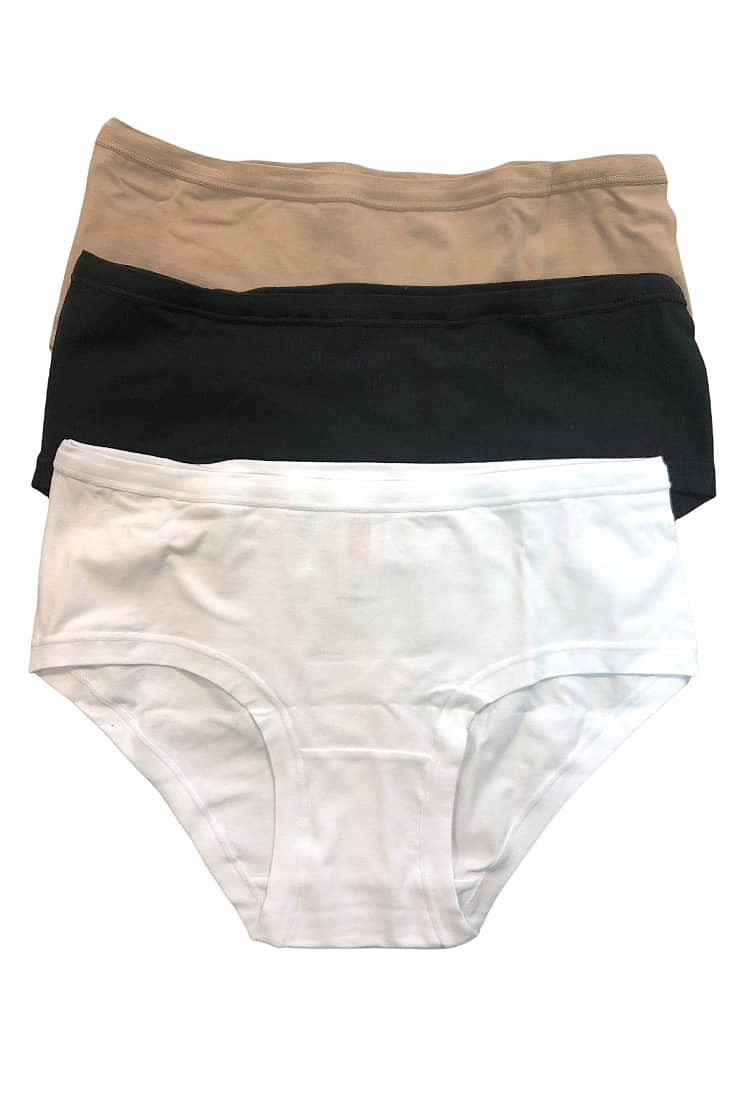 3-PACK BASICS ΓΥΝΑΙΚΕΙΟ 3/4 BIKINI ΣΛΙΠ ΒΑΜΒΑΚΕΡΟ ΜΟΝΟΧΡΩΜΟ