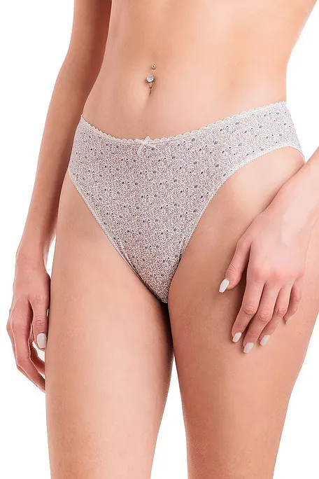 3-PACK ΓΥΝΑΙΚΕΙΟ ΨΗΛΟΜΕΣΟ BIKINI ΣΛΙΠ ΑΠΟ ΟΡΓΑΝΙΚΟ ΒΑΜΒΑΚI ΜΕ ΣΧΕΔΙΟ ΣΑΠΙΟ ΜΗΛΟ-FLORAL-ΜΑΥΡΟ