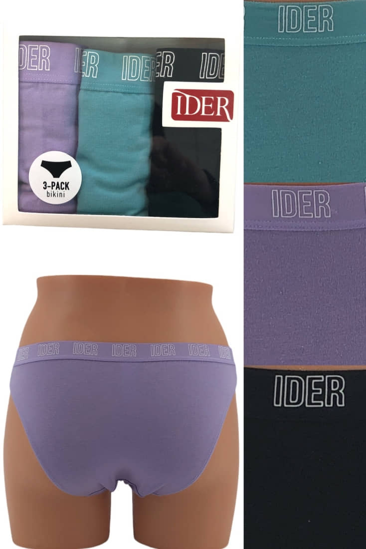 3-PACK ΓΥΝΑΙΚΕΙΟ BIKINI ΣΛΙΠ ΒΑΜΒΑΚΕΡΟ ΜΕ ΕΞΩΤΕΡΙΚΟ ΛΑΣΤΙΧΟ ΜΟΝΟΧΡΩΜΟ