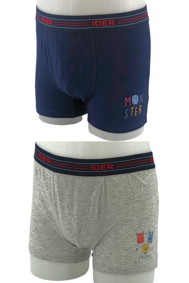 2-PACK ΑΓΟΡΙΣΤΙΚΟ BOXER ΒΑΜΒΑΚΕΡΟ ΜΕ ΕΞΩΤΕΡΙΚΟ ΛΑΣΤΙΧΟ ΚΑΙ ΣΧΕΔΙΟ ΤΕΡΑΤΑ