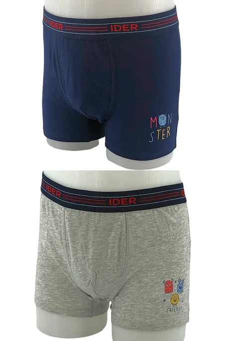 2-PACK ΑΓΟΡΙΣΤΙΚΟ BOXER ΒΑΜΒΑΚΕΡΟ ΜΕ ΕΞΩΤΕΡΙΚΟ ΛΑΣΤΙΧΟ ΚΑΙ ΣΧΕΔΙΟ ΤΕΡΑΤΑ