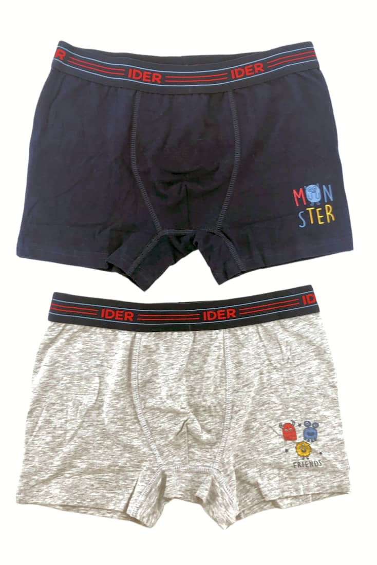 2-PACK ΑΓΟΡΙΣΤΙΚΟ BOXER ΒΑΜΒΑΚΕΡΟ ΜΕ ΕΞΩΤΕΡΙΚΟ ΛΑΣΤΙΧΟ ΚΑΙ ΣΧΕΔΙΟ ΤΕΡΑΤΑ