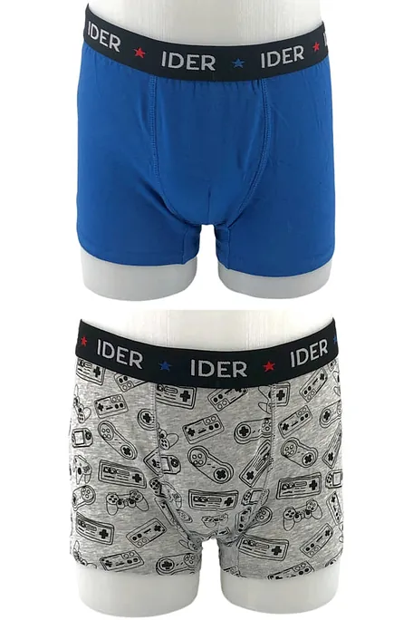 2-PACK ΑΓΟΡΙΣΤΙΚΟ BOXER ΒΑΜΒΑΚΕΡΟ ΜΕ ΕΞΩΤΕΡΙΚΟ ΛΑΣΤΙΧΟ ΚΑΙ ΣΧΕΔΙΟ ΚΟΝΣΟΛΕΣ ΠΑΙΧΝΙΔΙΩΝ