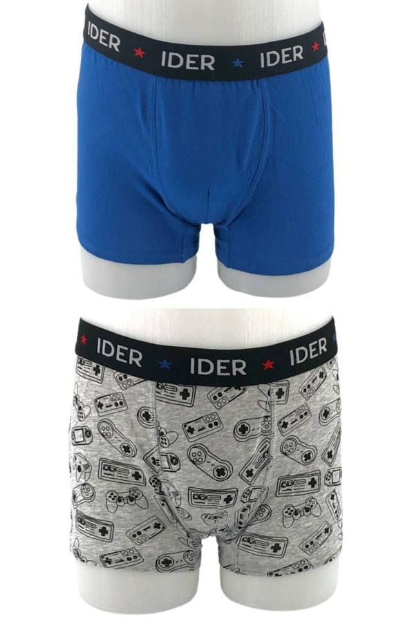 2-PACK ΑΓΟΡΙΣΤΙΚΟ BOXER ΒΑΜΒΑΚΕΡΟ ΜΕ ΕΞΩΤΕΡΙΚΟ ΛΑΣΤΙΧΟ ΚΑΙ ΣΧΕΔΙΟ ΚΟΝΣΟΛΕΣ ΠΑΙΧΝΙΔΙΩΝ