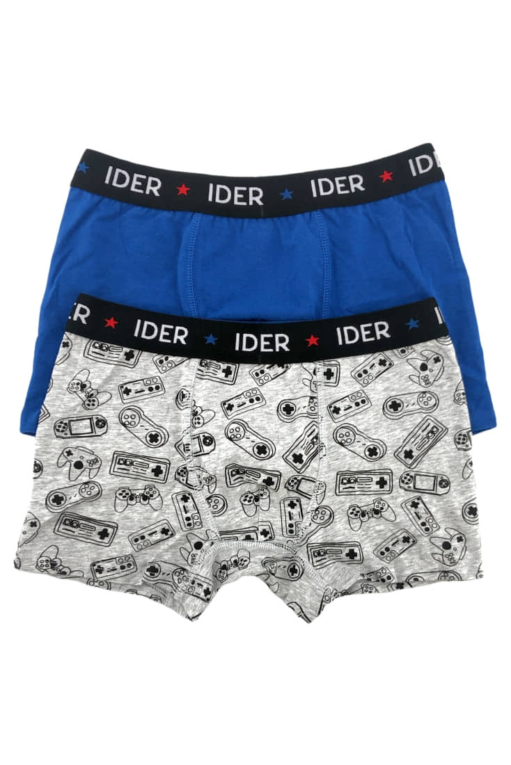 2-PACK ΑΓΟΡΙΣΤΙΚΟ BOXER ΒΑΜΒΑΚΕΡΟ ΜΕ ΕΞΩΤΕΡΙΚΟ ΛΑΣΤΙΧΟ ΚΑΙ ΣΧΕΔΙΟ ΚΟΝΣΟΛΕΣ ΠΑΙΧΝΙΔΙΩΝ