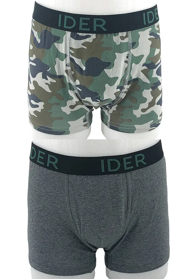 2-PACK ΑΓΟΡΙΣΤΙΚΟ BOXER ΒΑΜΒΑΚΕΡΟ ΜΕ ΕΞΩΤΕΡΙΚΟ ΛΑΣΤΙΧΟ ΚΑΙ ΣΧΕΔΙΟ ΚΑΜΟΥΦΛΑΖ