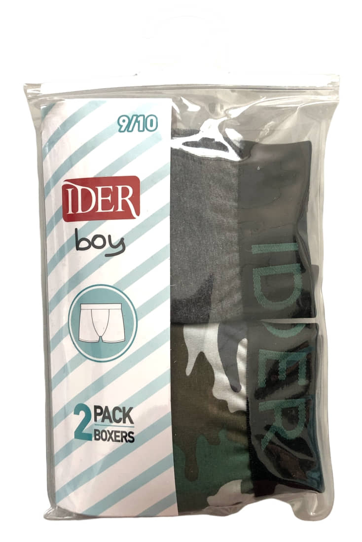 2-PACK ΑΓΟΡΙΣΤΙΚΟ BOXER ΒΑΜΒΑΚΕΡΟ ΜΕ ΕΞΩΤΕΡΙΚΟ ΛΑΣΤΙΧΟ ΚΑΙ ΣΧΕΔΙΟ ΚΑΜΟΥΦΛΑΖ