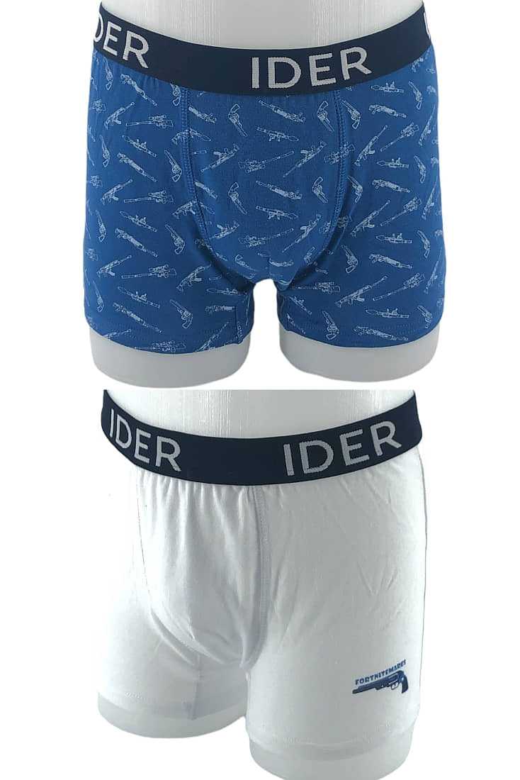 2-PACK ΑΓΟΡΙΣΤΙΚΟ BOXER ΒΑΜΒΑΚΕΡΟ ΜΕ ΕΞΩΤΕΡΙΚΟ ΛΑΣΤΙΧΟ ΚΑΙ ΣΧΕΔΙΟ "FORTNIGHT"