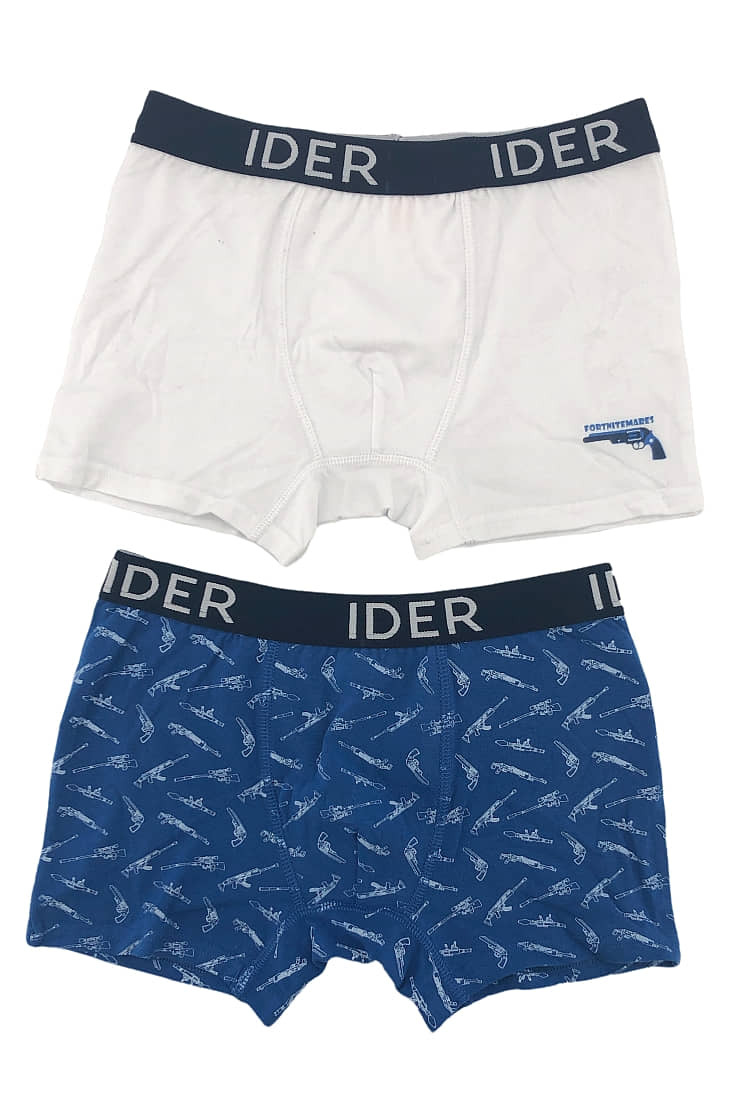 2-PACK ΑΓΟΡΙΣΤΙΚΟ BOXER ΒΑΜΒΑΚΕΡΟ ΜΕ ΕΞΩΤΕΡΙΚΟ ΛΑΣΤΙΧΟ ΚΑΙ ΣΧΕΔΙΟ "FORTNIGHT"