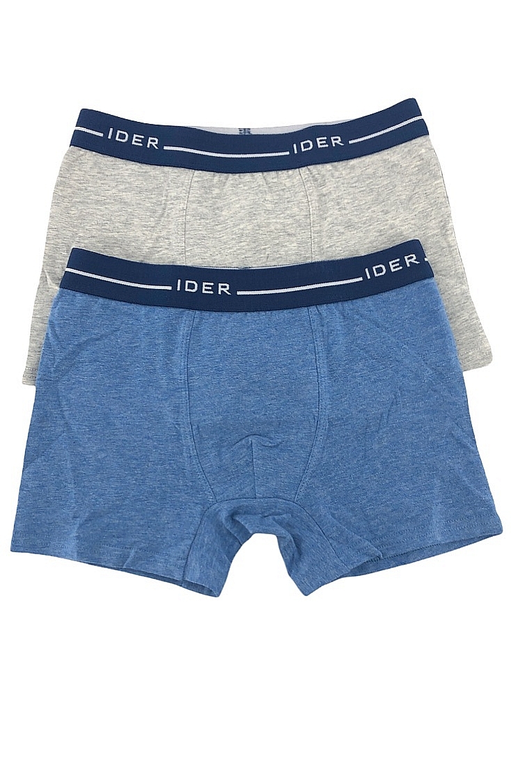 2-PACK BASICS ΑΓΟΡΙΣΤΙΚΟ ΒΑΜΒΑΚΕΡΟ BOXER ΜΕ ΕΞΩΤΕΡΙΚΟ ΛΑΣΤΙΧΟ 3CM ΜΟΝΟΧΡΩΜΑ