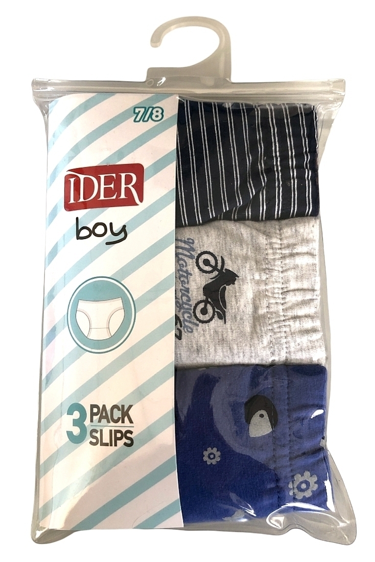 3-PACK ΑΓΟΡΙΣΤΙΚΟ ΒΑΜΒΑΚΕΡΟ ΣΛΙΠ ΜΕ ΕΣΩΤΕΡΙΚΟ ΛΑΣΤΙΧΟ ΚΑΙ ΣΧΕΔΙΟ ΡΙΓΕ/ΜΗΧΑΝΗ/ΦΟΡΜΟΥΛΑ