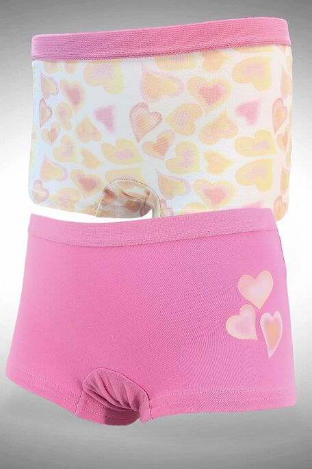 2-PACK ΚΟΡΙΤΣΙΣΤΙΚΟ BOXER ΒΑΜΒΑΚΕΡΟ ΜΕ ΕΞΩΤΕΡΙΚΟ ΛΑΣΤΙΧΟ ΚΑΙ ΣΧΕΔΙΟ ΚΑΡΔΟΥΛΕΣ