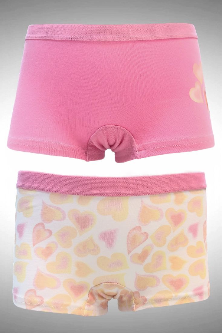 2-PACK ΚΟΡΙΤΣΙΣΤΙΚΟ BOXER  ΒΑΜΒΑΚΕΡΟ ΜΕ ΕΞΩΤΕΡΙΚΟ ΛΑΣΤΙΧΟ ΚΑΙ ΣΧΕΔΙΟ ΚΑΡΔΟΥΛΕΣ