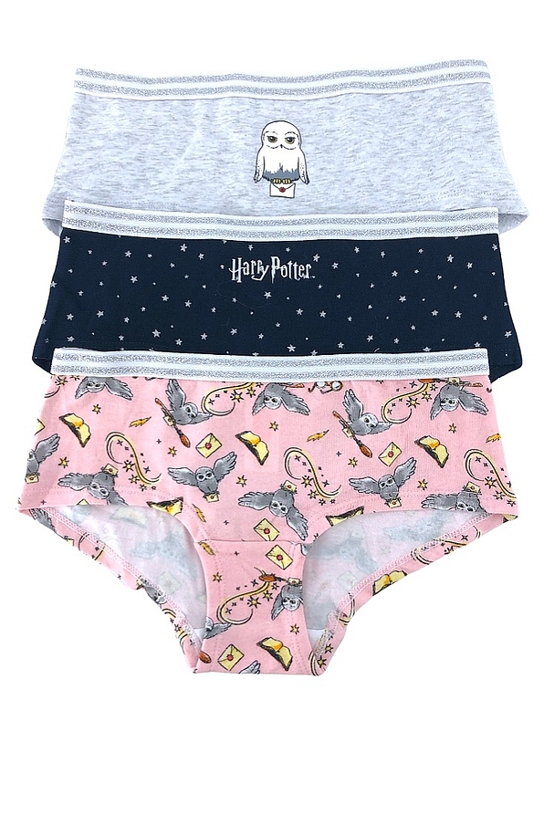 3-PACK ΚΟΡΙΤΣΙΣΤΙΚΟ HIPSTER ΣΛΙΠ ΒΑΜΒΑΚΕΡΟ ΜΕ ΤΥΠΩΜΑ HARRY POTER THEME