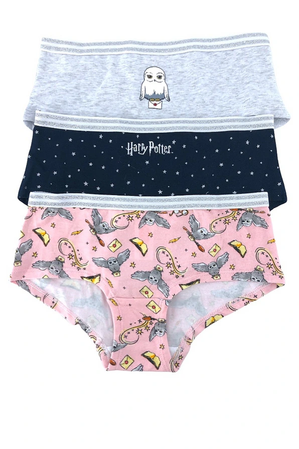 3-PACK ΚΟΡΙΤΣΙΣΤΙΚΟ HIPSTER ΣΛΙΠ ΒΑΜΒΑΚΕΡΟ ΜΕ ΤΥΠΩΜΑ HARRY POTER THEME