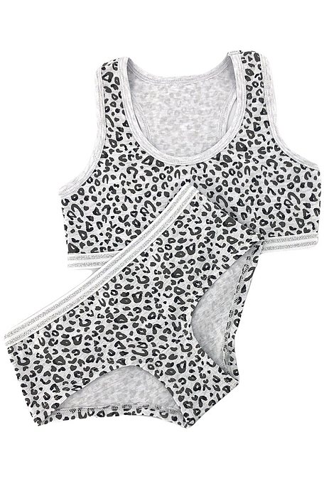 2-PACK ΚΟΡΙΤΣΙΚΟ ΣΕΤ TOP-HIPSTER ΒΑΜΒΑΚΕΡΟ ΜΕ ΑΘΛΗΤΙΚΗ ΠΛΑΤΗ ANIMAL ΤΥΠΩΜΑ