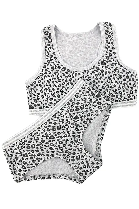 2-PACK ΚΟΡΙΤΣΙΚΟ ΣΕΤ TOP-HIPSTER ΒΑΜΒΑΚΕΡΟ ΜΕ ΑΘΛΗΤΙΚΗ ΠΛΑΤΗ ANIMAL ΤΥΠΩΜΑ