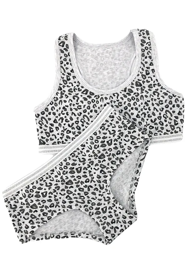 2-PACK ΚΟΡΙΤΣΙΚΟ ΣΕΤ TOP-HIPSTER ΒΑΜΒΑΚΕΡΟ ΜΕ ΑΘΛΗΤΙΚΗ ΠΛΑΤΗ ANIMAL ΤΥΠΩΜΑ