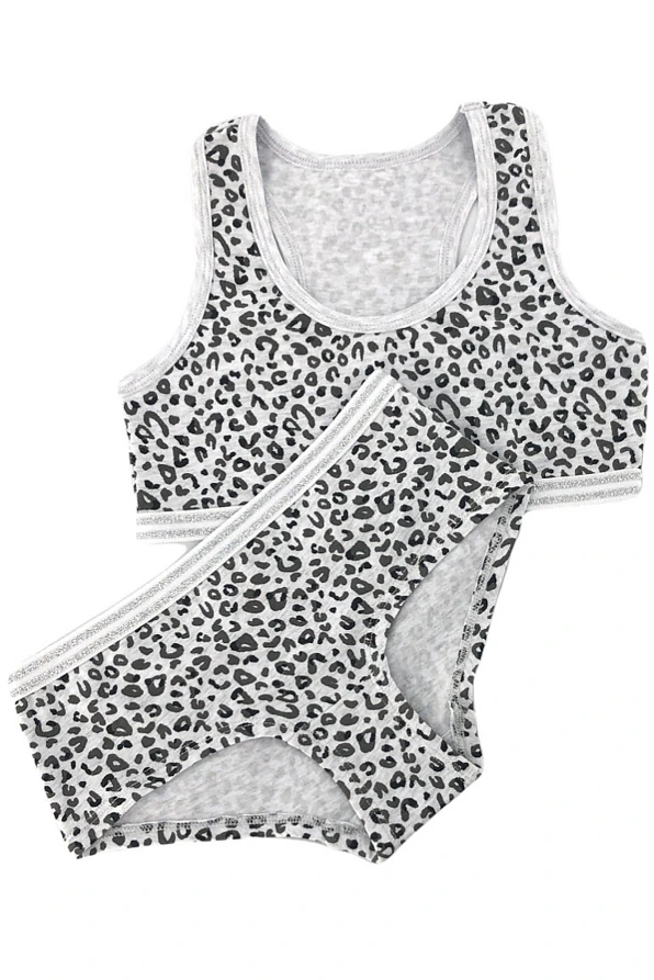 2-PACK ΚΟΡΙΤΣΙΚΟ ΣΕΤ TOP-HIPSTER ΒΑΜΒΑΚΕΡΟ ΜΕ ΑΘΛΗΤΙΚΗ ΠΛΑΤΗ ANIMAL ΤΥΠΩΜΑ