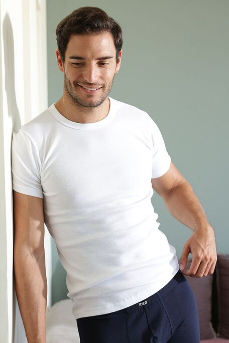 2-PACK ΑΝΔΡΙΚΗ 100% ΒΑΜΒΑΚΕΡΗ ΦΑΝΕΛΑ RIB 1/1 ΜΕ ΚΟΝΤΟ ΜΑΝΙΚΙ ΚΛΕΙΣΤΟ ΛΑΙΜΟ ΧΩΡΙΣ ΠΛΑΙΝΕΣ ΡΑΦΕΣ