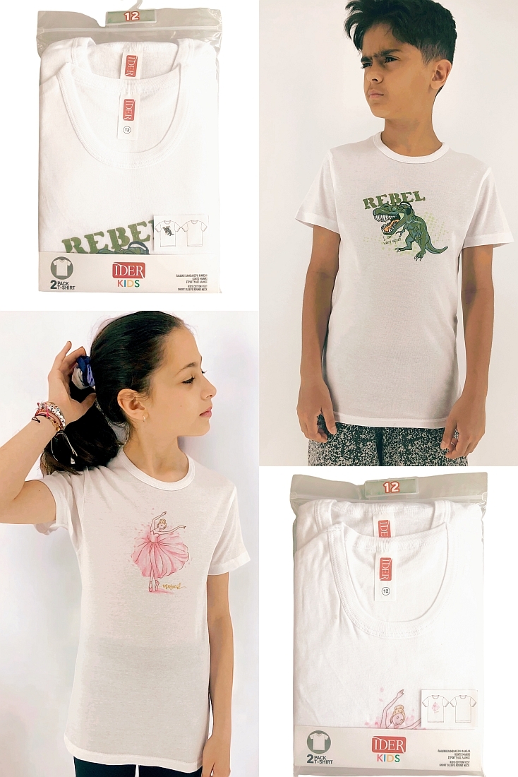 2-PACK ΠΑΙΔΙΚΗ ΒΑΜΒΑΚΕΡΗ ΦΑΝΕΛΑ ME KONTO MANIKI ΣΤΡΟΓΓΥΛΟ ΛΑΙΜΟ ΜΕ ΤΥΠΩΜΑ