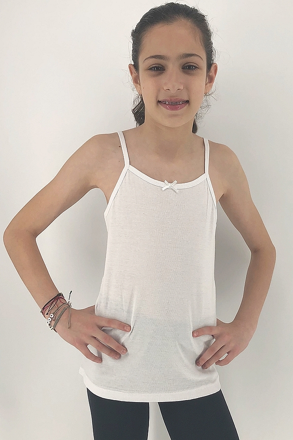 2-PACK GIRLS COTTON CAMISOLE WITH SPAGHETTI STRAPS