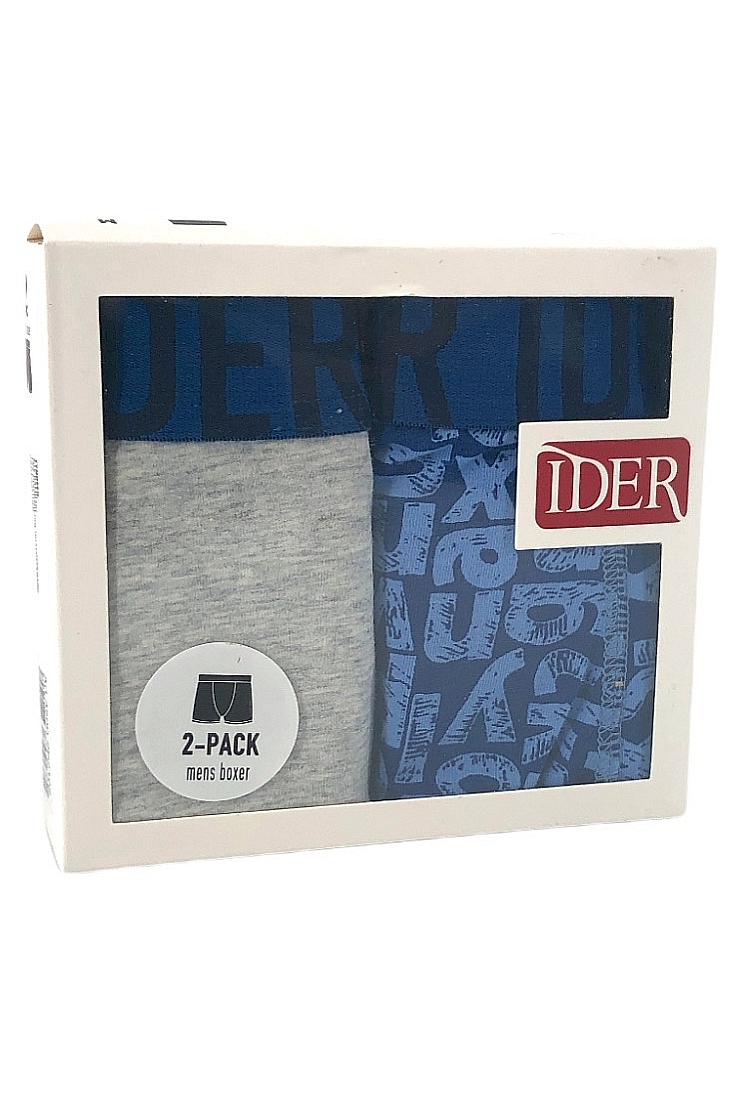 2-PACK ΑΝΔΡΙΚΟ BOXER ΒΑΜΒΑΚΕΡΟ ΜΕ ΕΞΩΤΕΡΙΚΟ ΛΑΣΤΙΧΟ ΚΑΙ ΣΧΕΔΙΟ BE COOL ΚΑΙ LETTERS