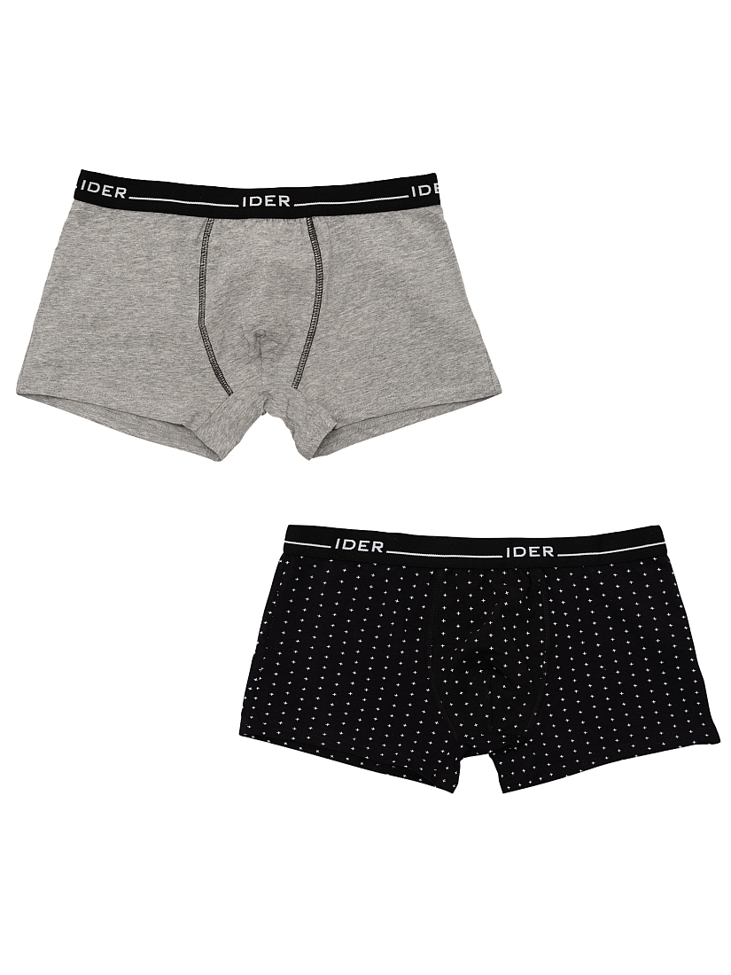 2-PACK ΑΝΔΡΙΚΟ BOXER ΒΑΜΒΑΚΕΡΟ ΜΕ ΕΞΩΤΕΡΙΚΟ ΛΑΣΤΙΧΟ ΚΑΙ ΣΧΕΔΙΟ ΜΙΚΡΟΙ ΛΕΥΚΟΙ ΣΤΑΥΡΟΙ ΚΑΙ ΜΟΝΟΧΡΩΜΟ