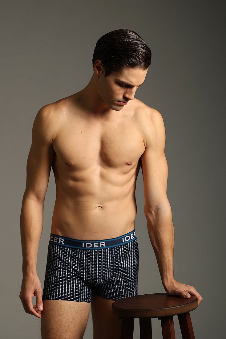 2-PACK ΑΝΔΡΙΚΟ BOXER ΒΑΜΒΑΚΕΡΟ ΜΕ ΕΞΩΤΕΡΙΚΟ ΛΑΣΤΙΧΟ ΚΑΙ ΣΧΕΔΙΟ ΜΠΛΕ ΡΟΜΒΟΥΣ/ΜΑΥΡΟ ΤΕΤΡΑΓΩΝΑΚΙΑ