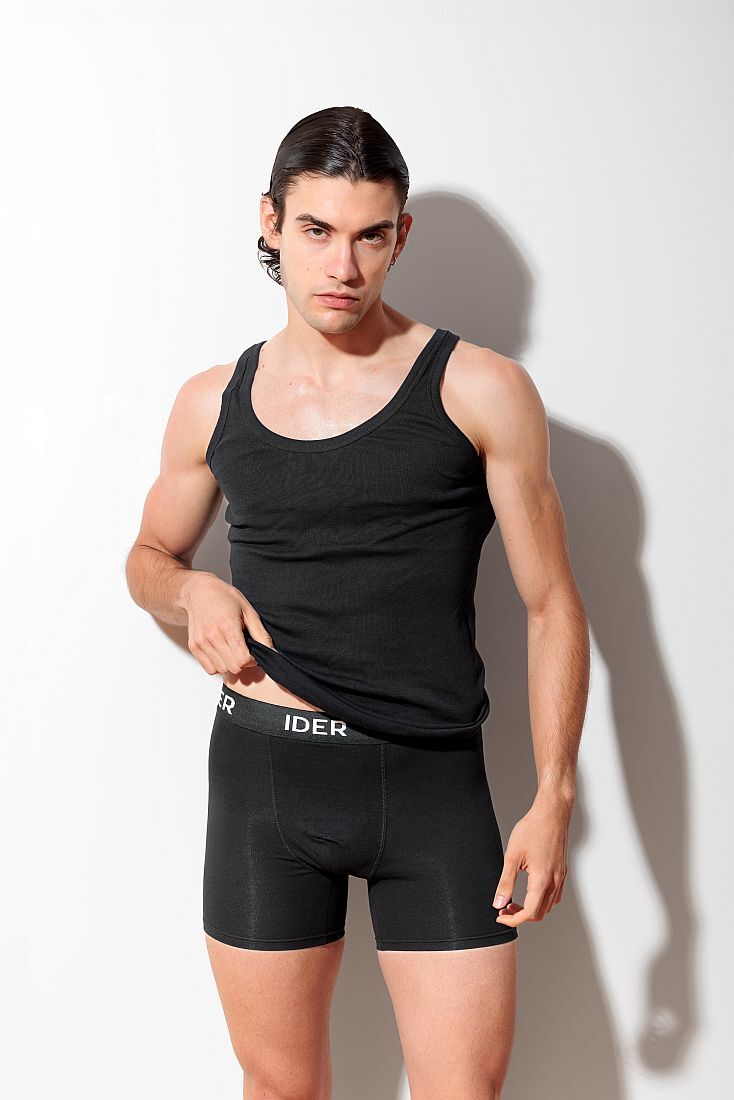 2-PACK BASICS ΑΝΔΡΙΚΟ BOXER ΒΑΜΒΑΚΕΡΟ ΜΕ ΕΞΩΤΕΡΙΚΟ ΛΑΣΤΙΧΟ ΚΑΙ ΜΑΚΡΥ ΠΟΔΙ