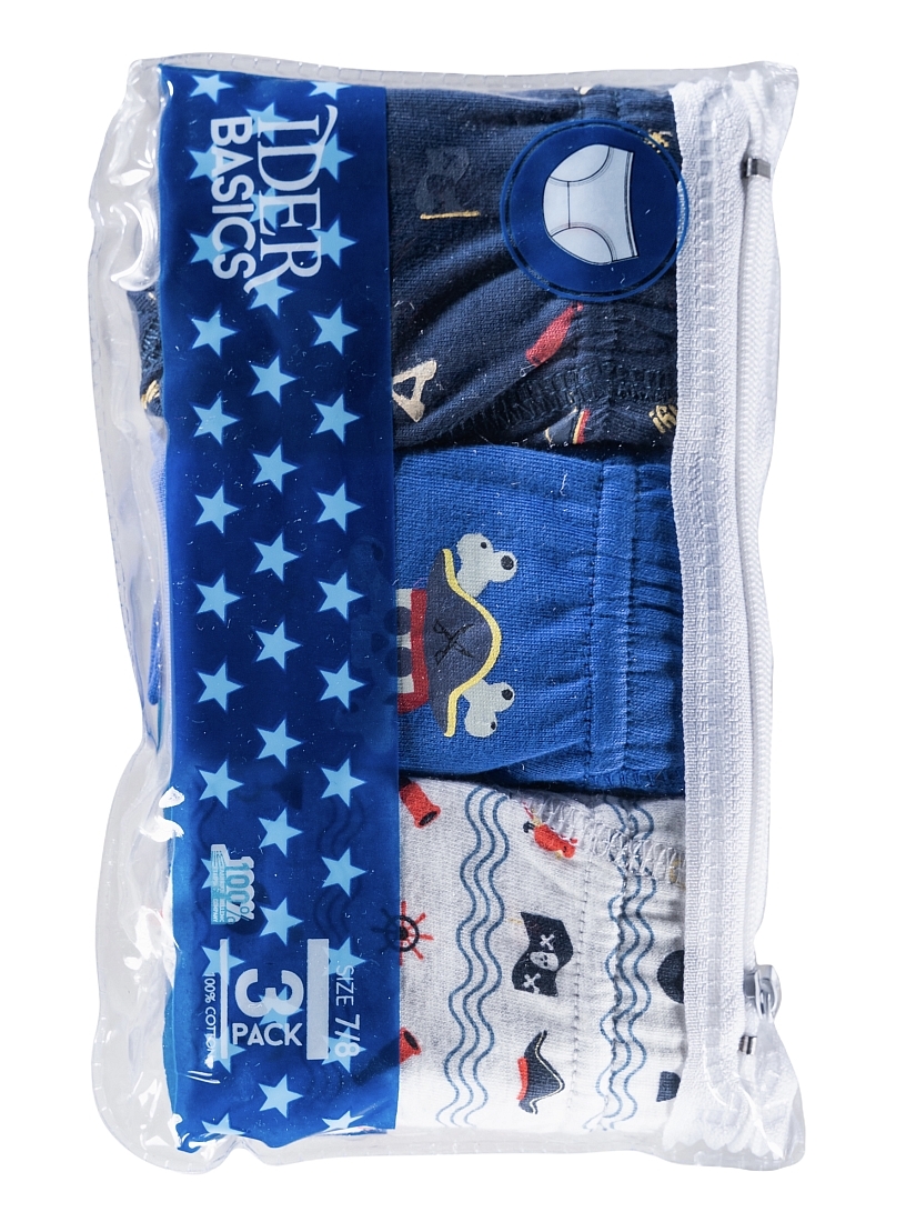 3-PACK ΑΓΟΡΙΣΤΙΚΟ ΣΛΙΠ ΒΑΜΒΑΚΕΡΟ ΜΕ ΕΣΩΤΕΡΙΚΟ ΛΑΣΤΙΧΟ ΚΑΙ ΣΧΕΔΙΟ ΘΕΜΑ ΠΕΙΡΑΤΕΣ