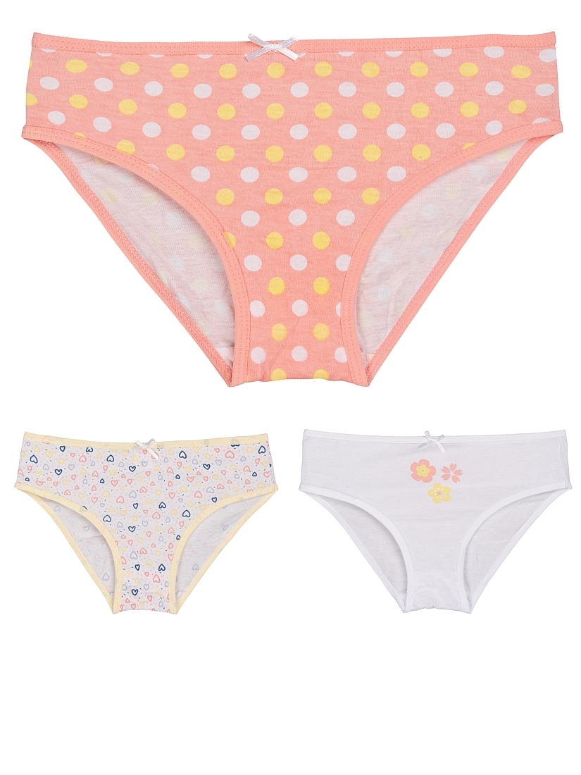 3-PACK ΚΟΡΙΤΣΙΣΤΙΚΟ ΣΛΙΠ ΒΑΜΒΑΚΕΡΟ ΜΕ ΣΧΕΔΙΟ FLORAL/ΚΑΡΔΟΥΛΕΣ/ΠΟΥΑ