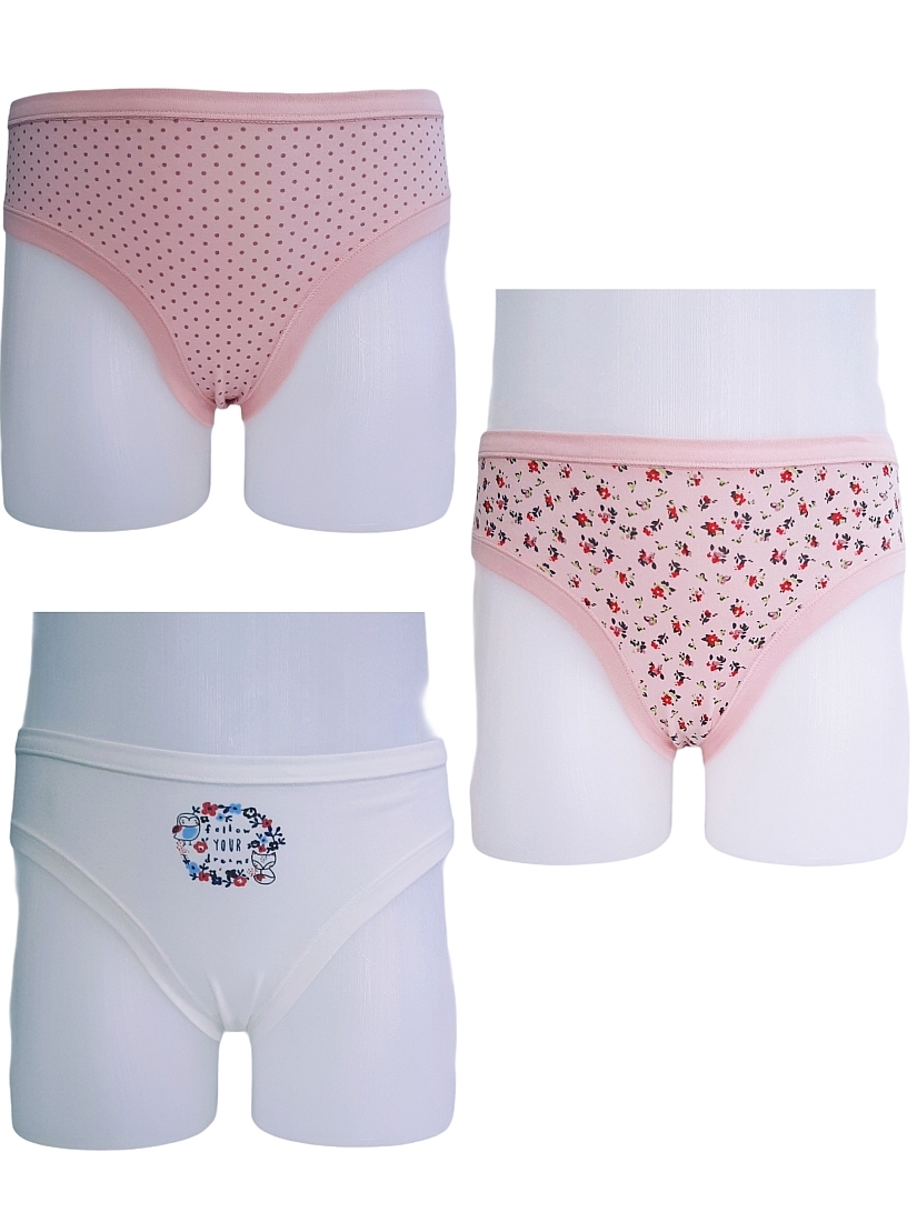 3-PACK ΚΟΡΙΤΣΙΣΤΙΚΟ ΣΛΙΠ ΒΑΜΒΑΚΕΡΟ ΜΕ ΣΧΕΔΙΟ ΠΟΥΑ/FLORAL