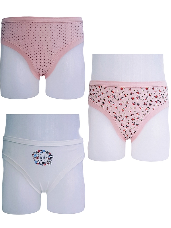 3-PACK ΚΟΡΙΤΣΙΣΤΙΚΟ ΣΛΙΠ ΒΑΜΒΑΚΕΡΟ ΜΕ ΣΧΕΔΙΟ ΠΟΥΑ/FLORAL