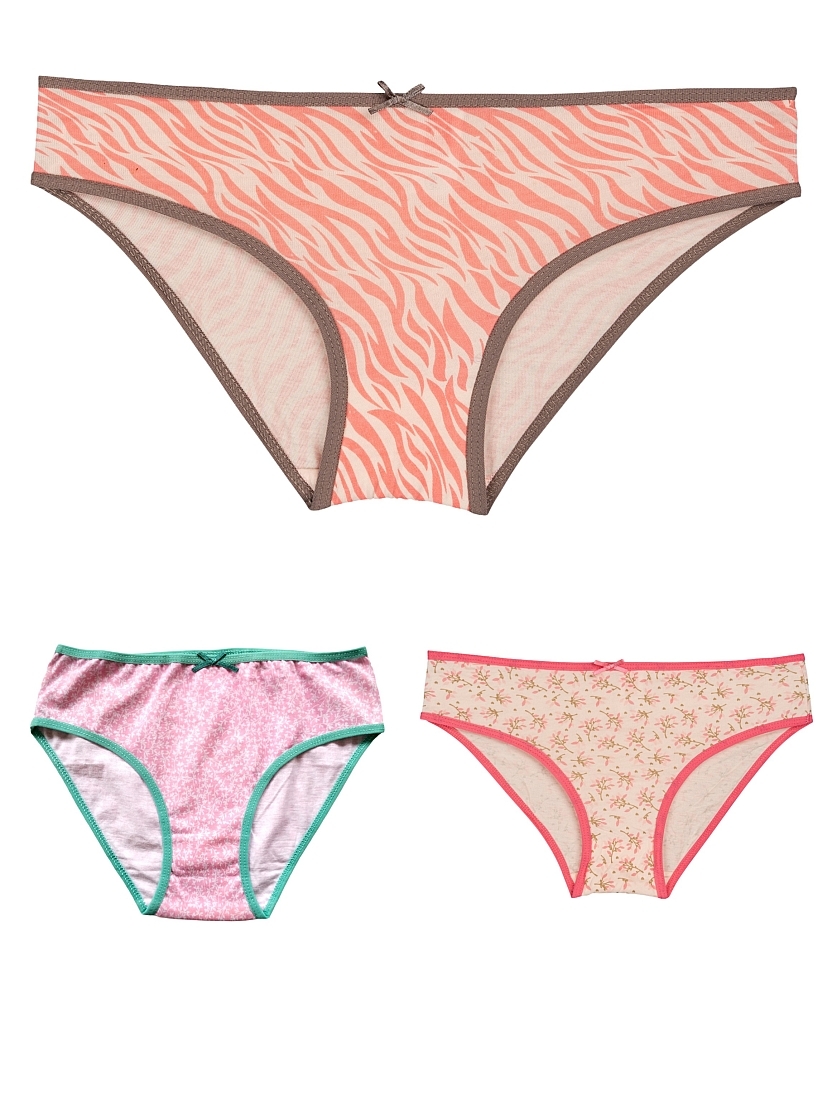 3-PACK ΚΟΡΙΤΣΙΣΤΙΚΟ ΣΛΙΠ ΒΑΜΒΑΚΕΡΟ ΜΕ ΣΧΕΔΙΟ FLORAL/ANIMAL