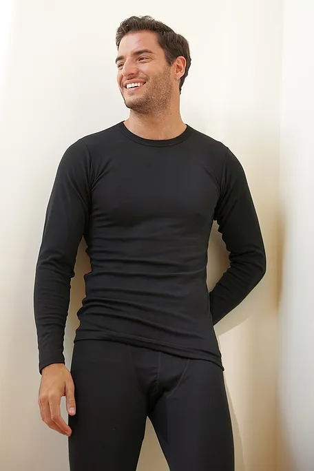 ΑΝΔΡΙΚΗ ΙΣΟΘΕΡΜΙΚΗ ΜΠΛΟΥΖΑ ΜΕ ΒΙΣΚΟΖΗ ΜΑΚΡΥ ΜΑΝΙΚΙ ΣΤΡΟΓΓΥΛΟΣ ΛΑΙΜΟΣ