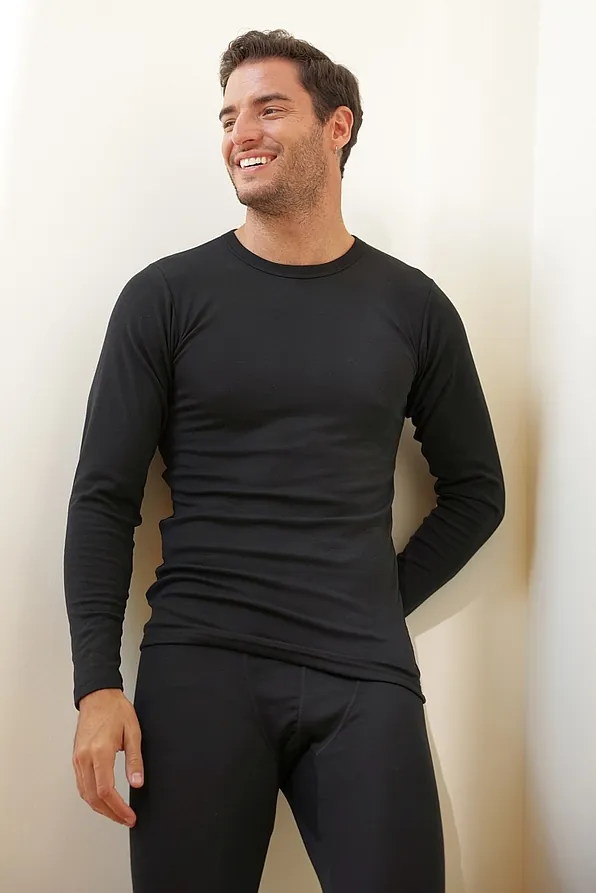 ΑΝΔΡΙΚΗ ΙΣΟΘΕΡΜΙΚΗ ΜΠΛΟΥΖΑ ΜΕ ΒΙΣΚΟΖΗ ΜΑΚΡΥ ΜΑΝΙΚΙ ΣΤΡΟΓΓΥΛΟΣ ΛΑΙΜΟΣ