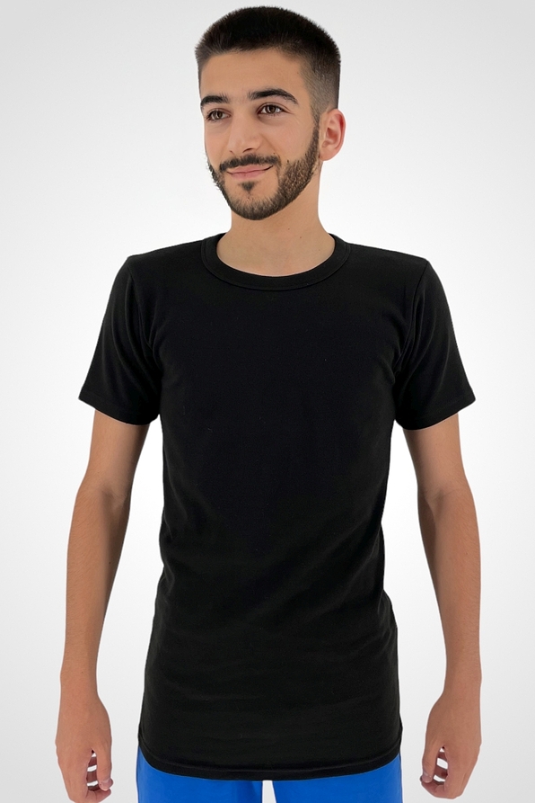 MAN THERMAL VISCOSE BLOUSE SHORT SLEEVES ROUND NECK