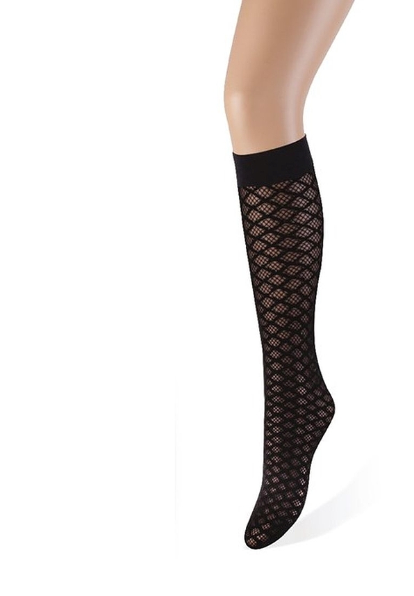 IDER - FISHNET KNEE-HIGHS WITH SMALL ROBOTS PATTERN