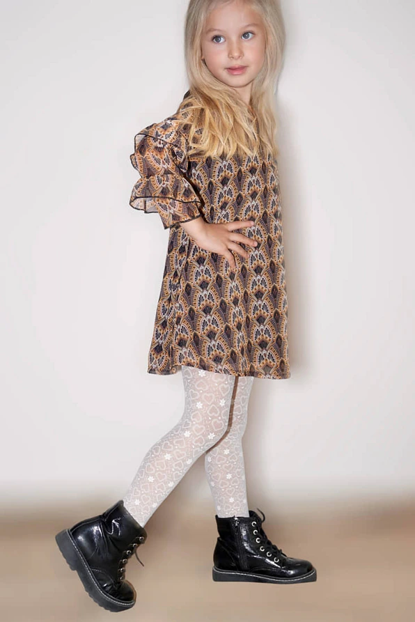 ΚΑΛΣΟΝ ΠΑΙΔΙΚΟ ΕΛΑΣΤΙΚΟ ΜΕ ΦΛΟΡΑΛ ΣΧΕΔΙΟ ΚΑΙ ΚΑΡΔΙΕΣ