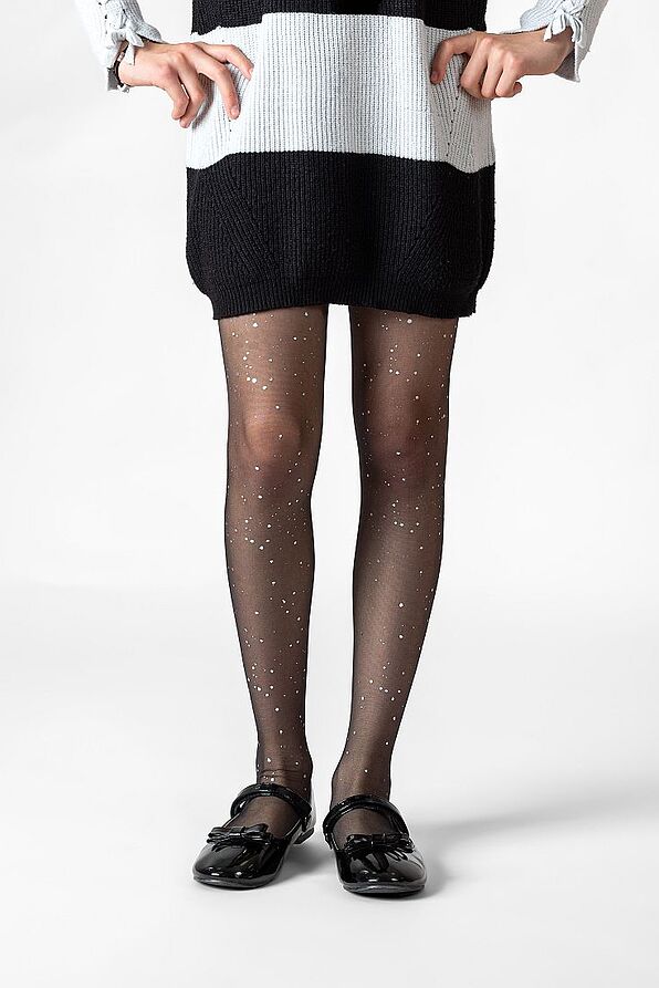 GIRL SHEER ELASTIC TIGHTS 20DEN WITH FOIL PRINT