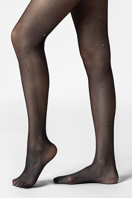 ΚΟΡΙΤΣΙΣΤΙΚΟ ΔΙΑΦΑΝΟ ΕΛΑΣΤΙΚΟ ΚΑΛΣΟΝ 40DEN ΜΕ ΠΟΛΥΧΡΩΜΑ ΣΤΡΑΣ