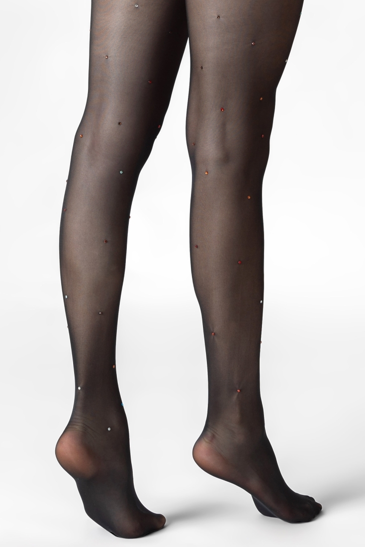 ΚΟΡΙΤΣΙΣΤΙΚΟ ΔΙΑΦΑΝΟ ΕΛΑΣΤΙΚΟ ΚΑΛΣΟΝ 40DEN ΜΕ ΠΟΛΥΧΡΩΜΑ ΣΤΡΑΣ