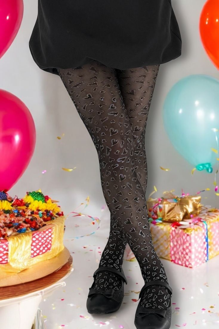 ΚΟΡΙΤΣΙΣΤΙΚΟ ΟΠΑΚ ΚΑΛΣΟΝ 40DEN ΜΕ ΣΤΑΜΠΑ LUREX ΚΑΡΔΙΕΣ