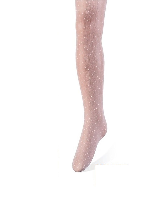 KIDS ELASTIC FASHION TIGHTS WITH STRIPES AND DOTS MOTIF