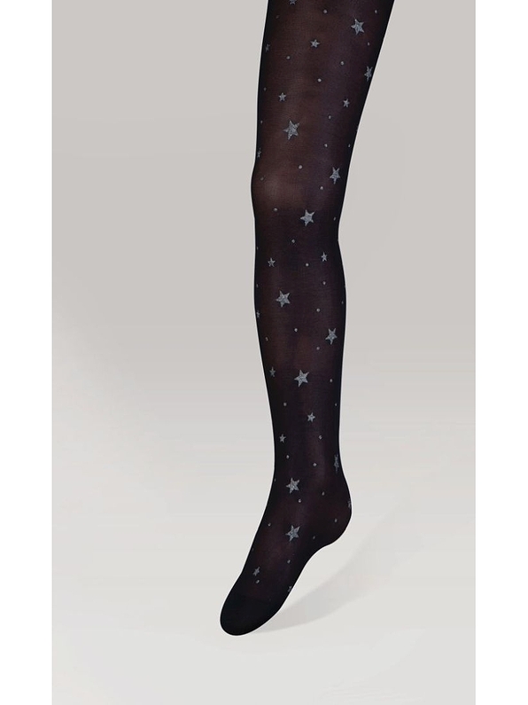 GIRLS ELASTIC FASHION TIGHTS WITH STARS & DOTS