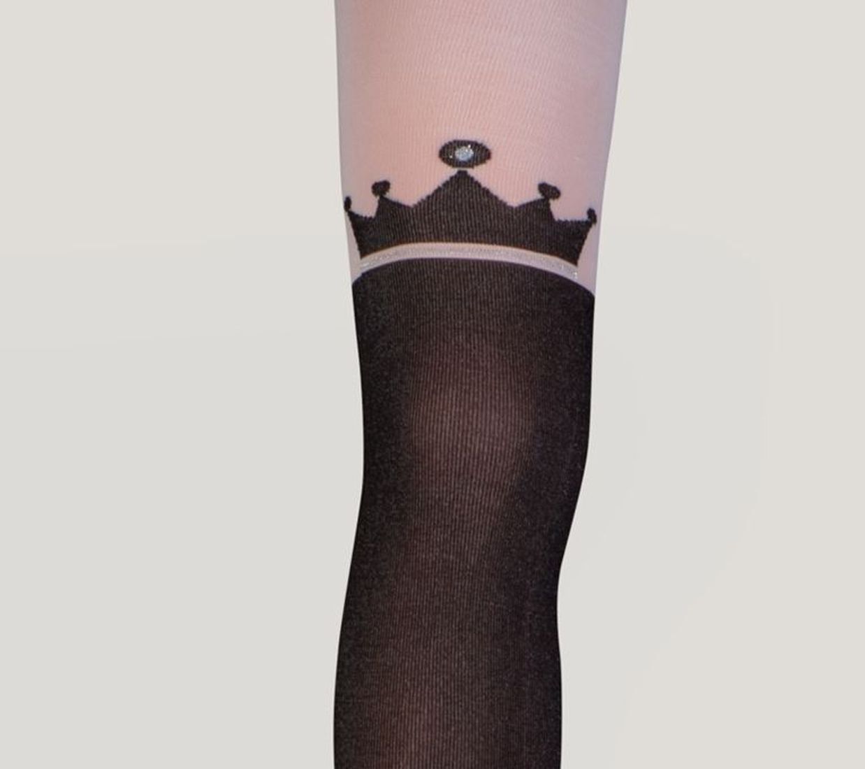 IDER - ΠΑΙΔΙΚΟ ΚΑΛΣΟΝ ΑΔΙΑΦΑΝΟ, ΜΕ ΣΧΕΔΙΟ ΚΑΛΤΣΟΜΠΟΤΑ ΜΑΥΡΗ ΜΕ ΚΟΡΩΝΑ ΚΑΙ ΛΟΥΡΕΞ