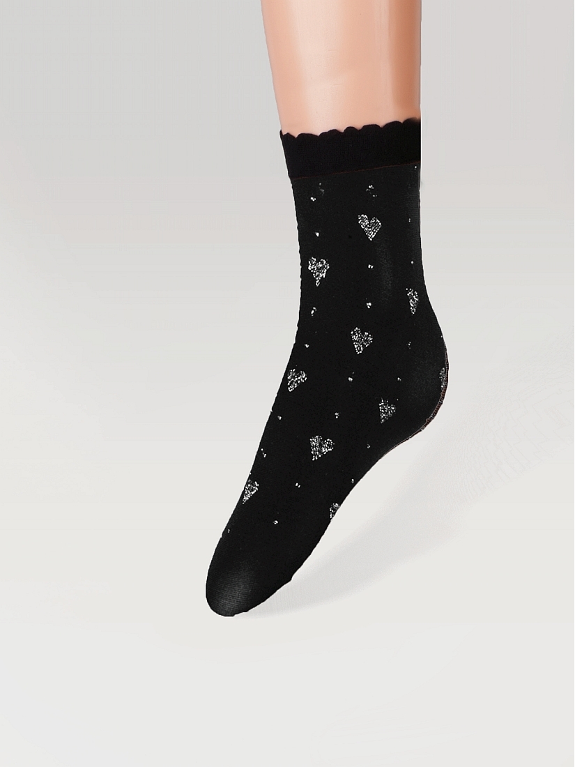 IDER - ΣΟΣΟΝΙ ΠΑΙΔΙΚΟ 45DEN. MULTI ΜΕ ΣΧΕΔΙΟ ΠΟΥΑ ΚΑΙ ΚΑΡΔΟΥΛΕΣ ΣΕ ΧΡΩΜΑ ΑΣΗΜΙ ΜΕΤΑΛΙΖΕ